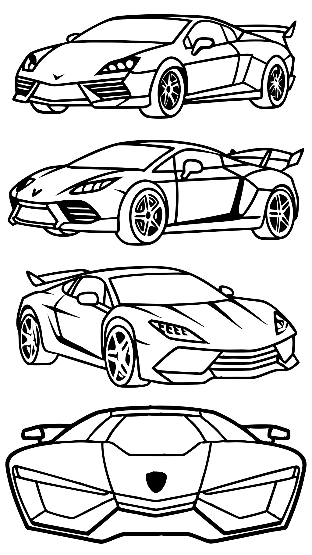 Páginas para colorear imprimibles de Lamborghini